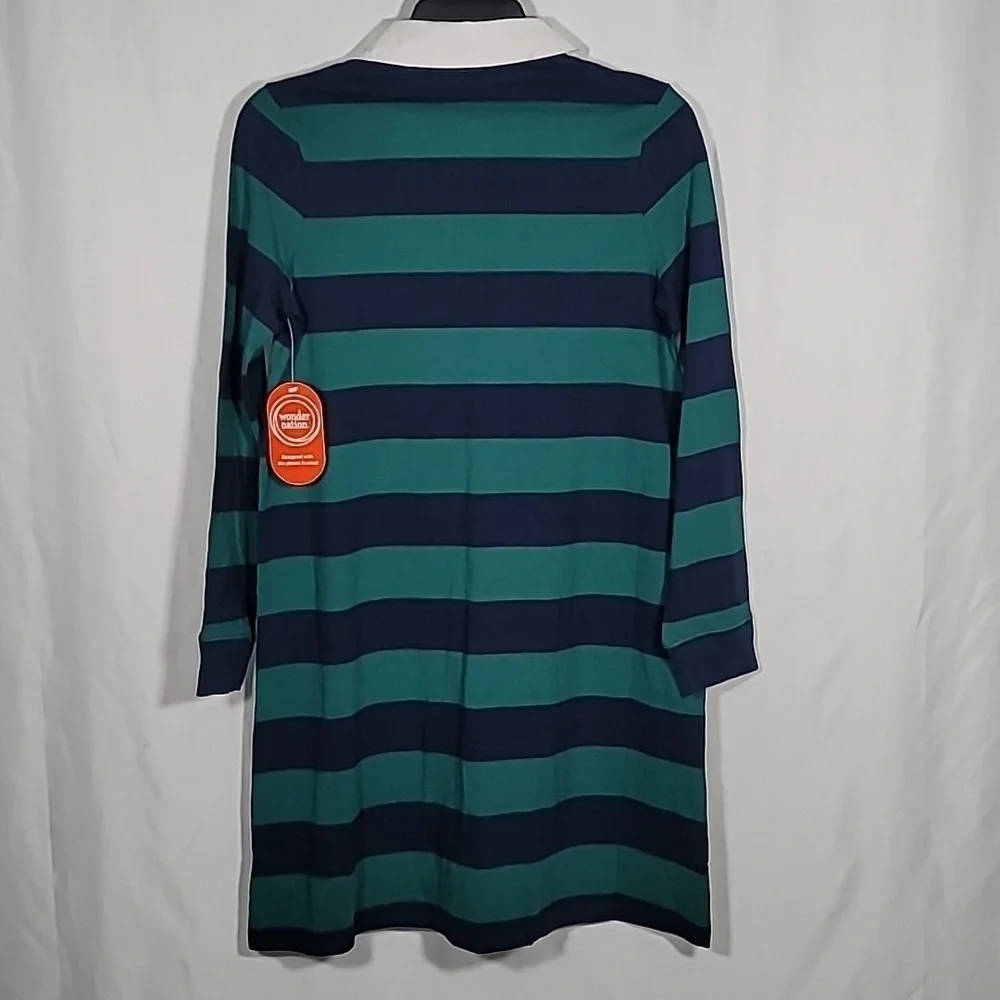 Girls blue and green rugby dress